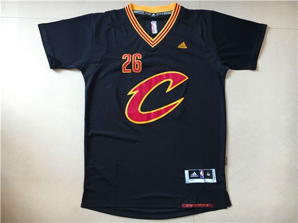 Men NBA Cleveland Cavaliers 26 Korver Black Jerseys